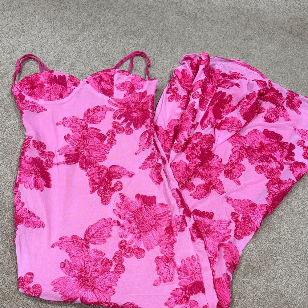 Peppermayo Pink Floral Maxi Dress
